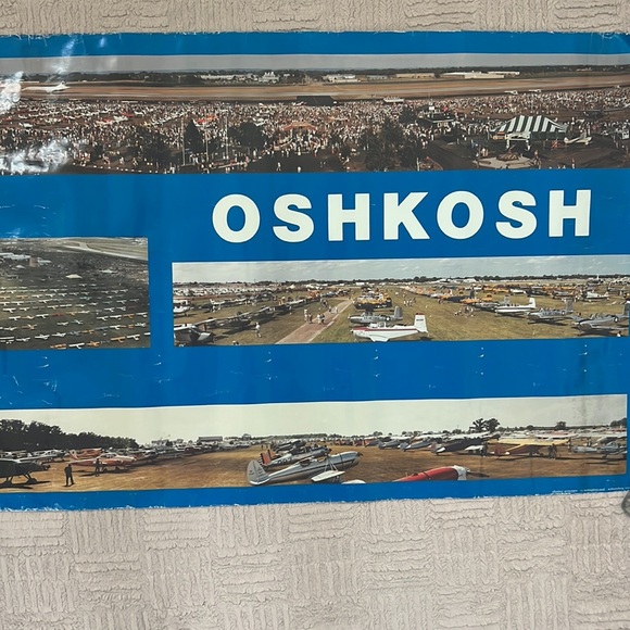 Oshkosh WI aircraft airplane vintage poster - Picture 13 of 16